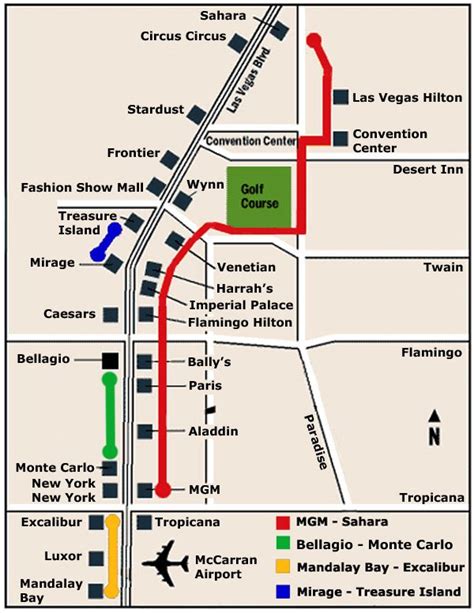 las vegas free monorail map.